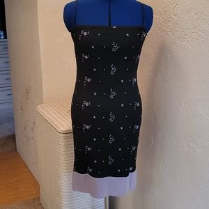 Vintage City Triangles black slip dress size 5